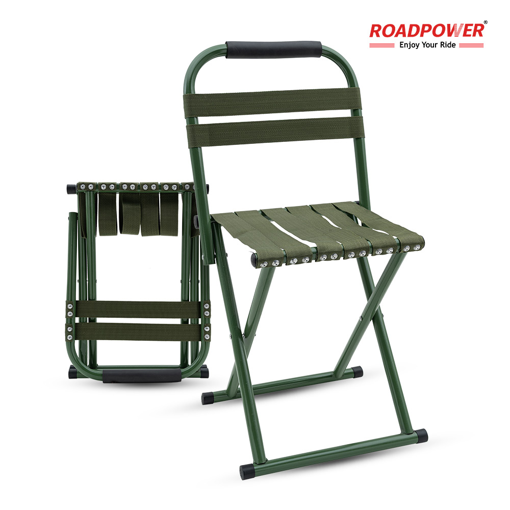 R08-1 ROADPOWER (RP-CHR-08) Heavy-Duty Folding Camping Chair, Lightweight Steel Frame for Outdoor & Travel - Image 1
