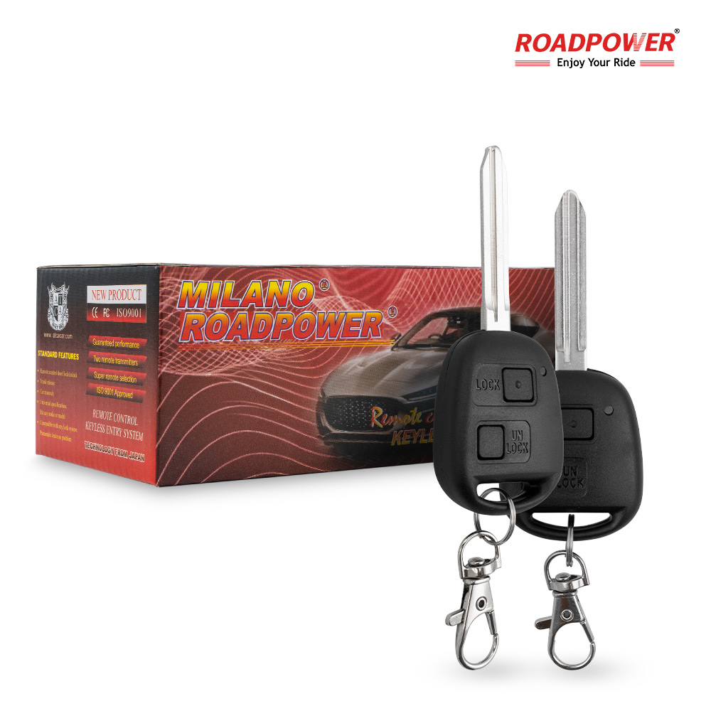 RP-RE-KEY88-402-1 Roadpower (RP-RE-KEY88-402) Milano Remote Keyless Entry System, 2 Remote Car Keys with Built-in Blade - Image 1