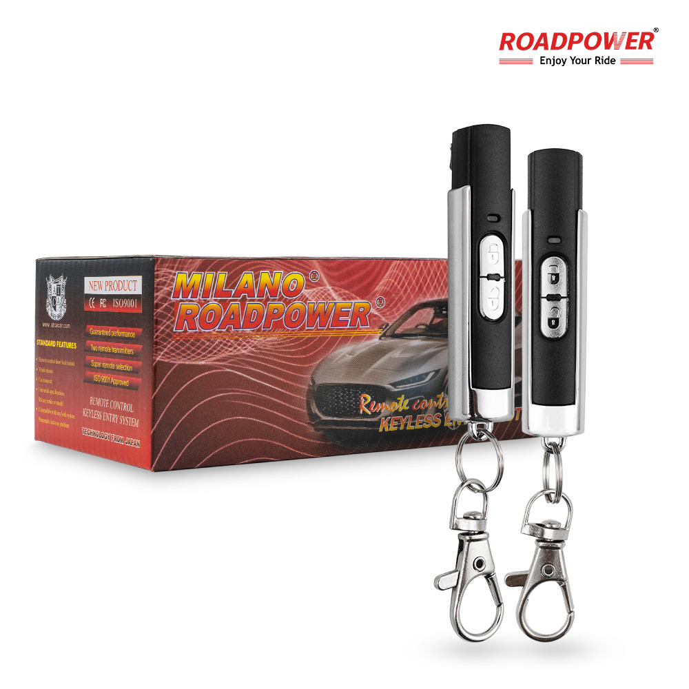 RP-RE-KEY88-572-1 Roadpower (RP-RE-KEY88-572) Milano Remote Keyless Entry System, Dual Remote Controllers with Sleek Chrome Design - Image 1