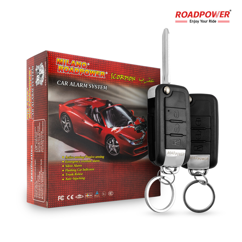 Scorpion-265-1 RoadPower (RP-RE-SCORP-265) Milano Scorpion Car Alarm System with Flip-Key Remote & Anti-Hijack - Image 1