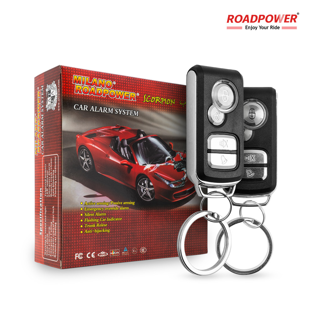 Scorpion-340-1 RoadPower (RP-RE-SCORP-340) Milano Scorpion Car Alarm, Keyless Entry, Anti-Hijack, Trunk Release, Silent Alarm - Image 1