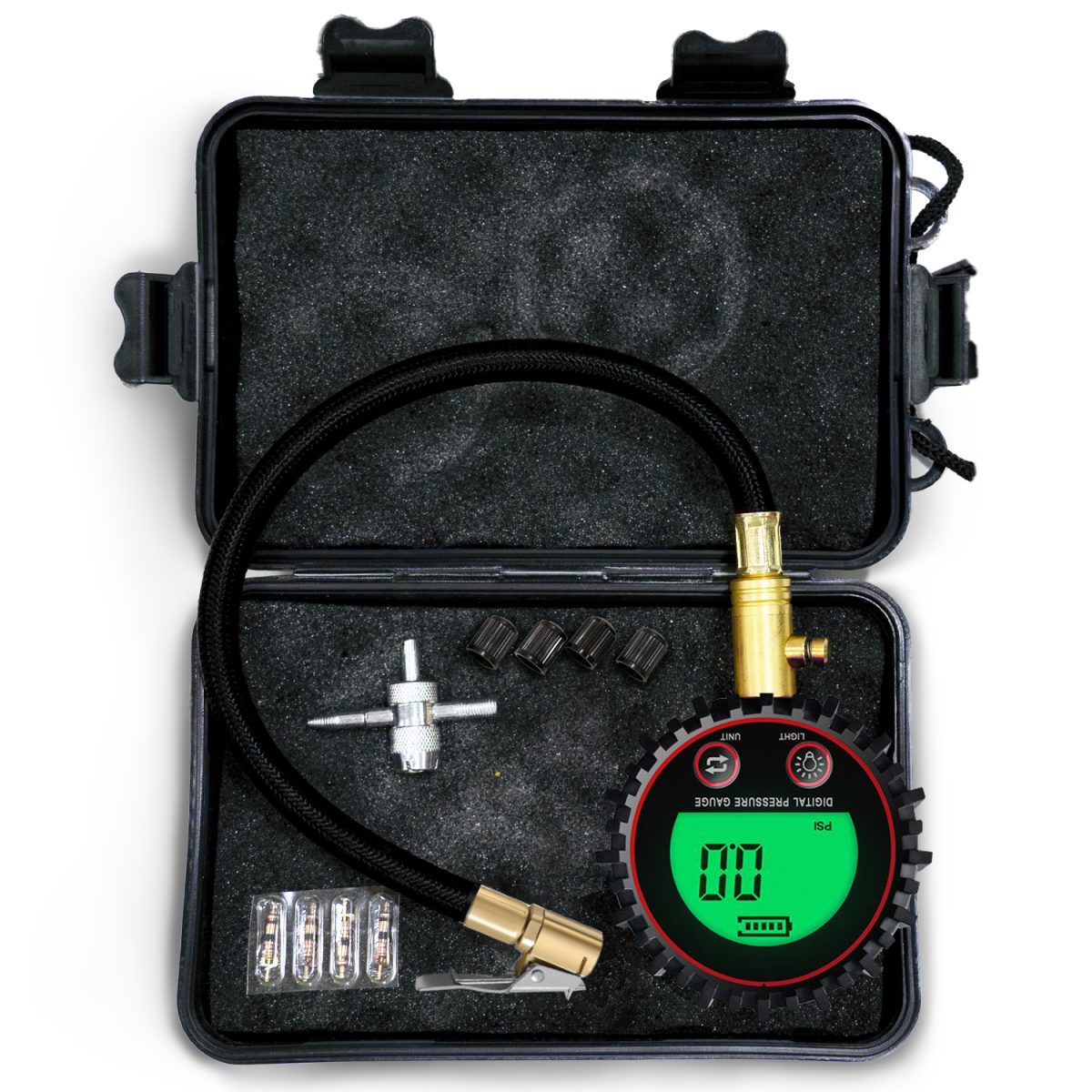 ROADPOWER 442 Digital Air Pressure Gauge, 200 PSI with Valve Tools - Image 3