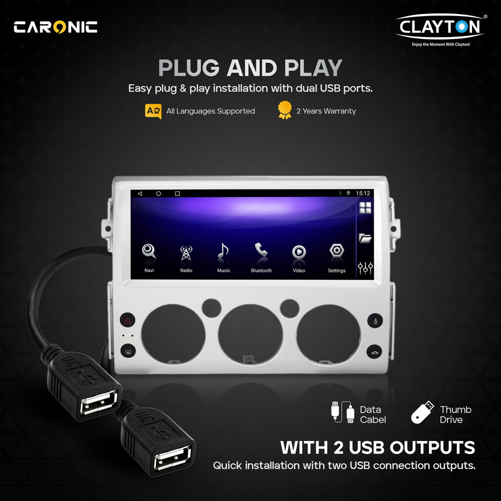 Clayton Toyota FJ Cruiser 2008-2024 (12.3‑Inch) Android Multimedia