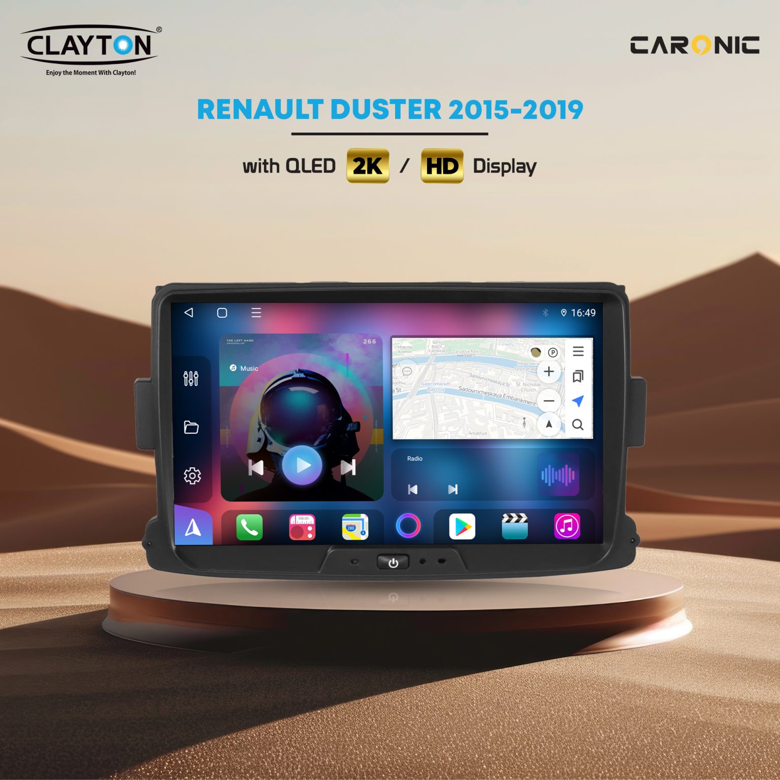 Renault Duster 2015 - 2019 Android Monitor -Best Android Screen