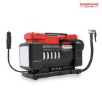 ROADPOWER (RP-COM-V50) Portable Air Pump, 12V Double Cylinder Tire Inflator with LED Light
