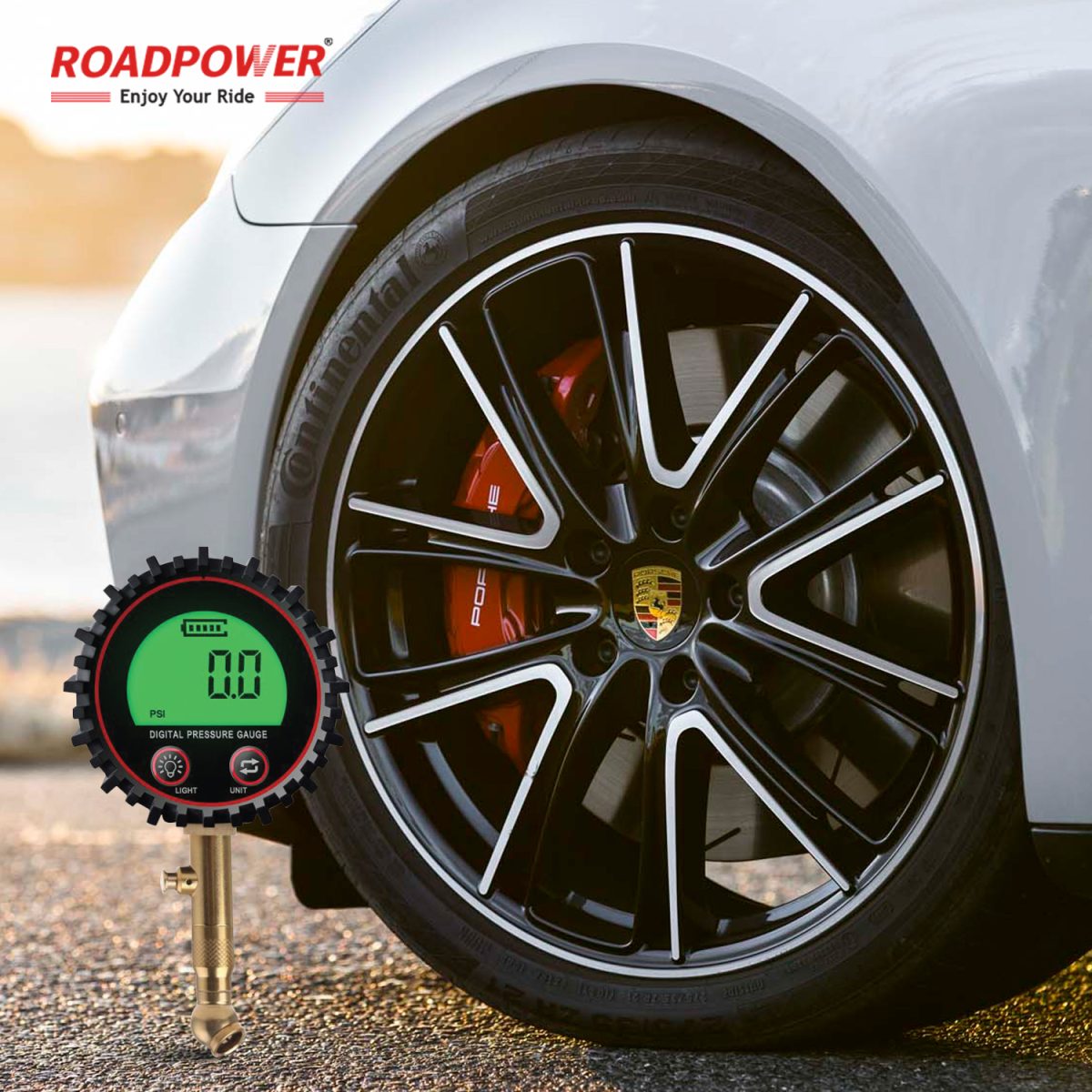ROADPOWER 440 Digital Air Pressure Gauge, 200 PSI with Valve Tools - Image 2