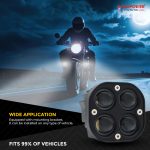 ROADPOWER (RP-FOG-250) Compact 4-Beam LED Fog Light for Enhanced Visibility on Motorcycles & Vehicles - Image 2