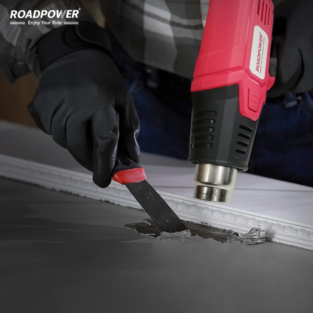 ROADPOWER (RP-HG2000) 2000W Heat Gun, Versatile Tool for Paint Removal, Vinyl Wrapping, and More - Image 4