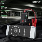 NEXPOW Jump Starter – 2000A Peak Car Battery Booster with Air Compressor & Tire Inflator - Image 2