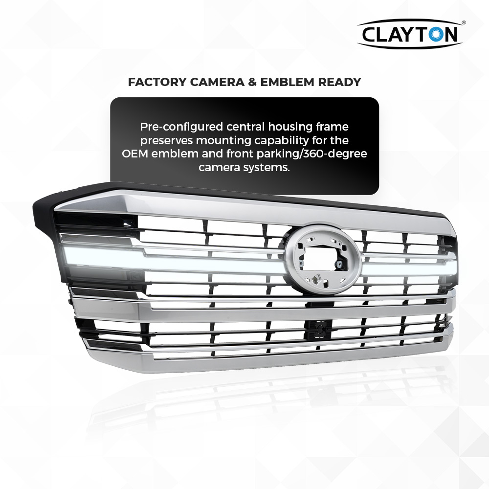 Clayton Front Grille with LED Daytime Running Lights for Toyota Land ...