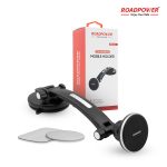 ROADPOWER (RP-MH-536-BK) Adjustable Magnetic Phone Mount for Car-Long Arm Suction Cup Holder with 360° Rotation & Strong Grip
