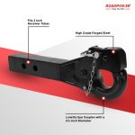 ROADPOWER Pintle Hitch 10 - Ton | Forged Steel Trailer Coupler for 2" Receivers - Image 2