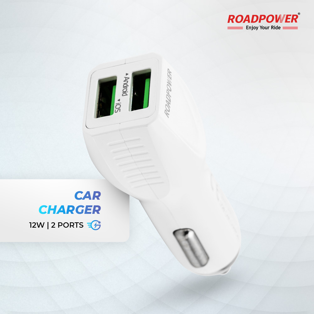 Usb Rp Rd Roadpower (RP-MY-112) 2.4A Dual USB Car Charger with Data Cable - Caronic