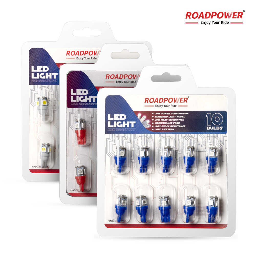 RP-DIM10-5SMD-0 ROADPOWER (RP-DIM10-5SMD) T10 LED Bulbs, 10-Pack, CANbus, Error-Free, Plug & Play - Image 1