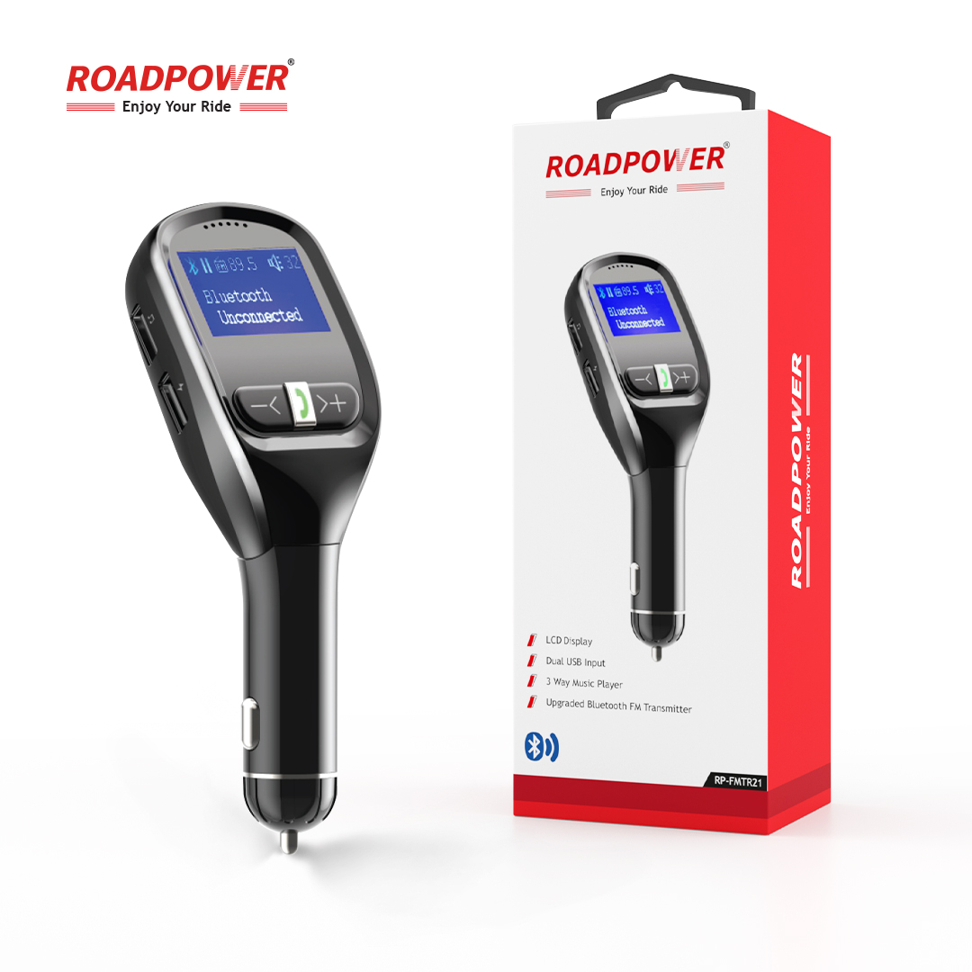 RP-FMTR21 ROADPOWER (RP-FMTR21) Bluetooth FM Transmitter with LED Display, Seamless Connectivity for Your Drive - Image 1