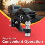 ROADPOWER (RP-HTSPC-BK-BG) Heavy-Duty Black Hitch for Toyota Land Cruiser, Pintle Hook with 2" Hitch Ball - Image 3