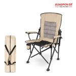 ROADPOWER (RP-CHR-90) Portable Padded Camping Chair with Cup Holder & Armrests, Ideal for Camping, Fishing & Outdoor