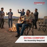 ROADPOWER (RP-CHR-90) Portable Padded Camping Chair with Cup Holder & Armrests, Ideal for Camping, Fishing & Outdoor - Image 4