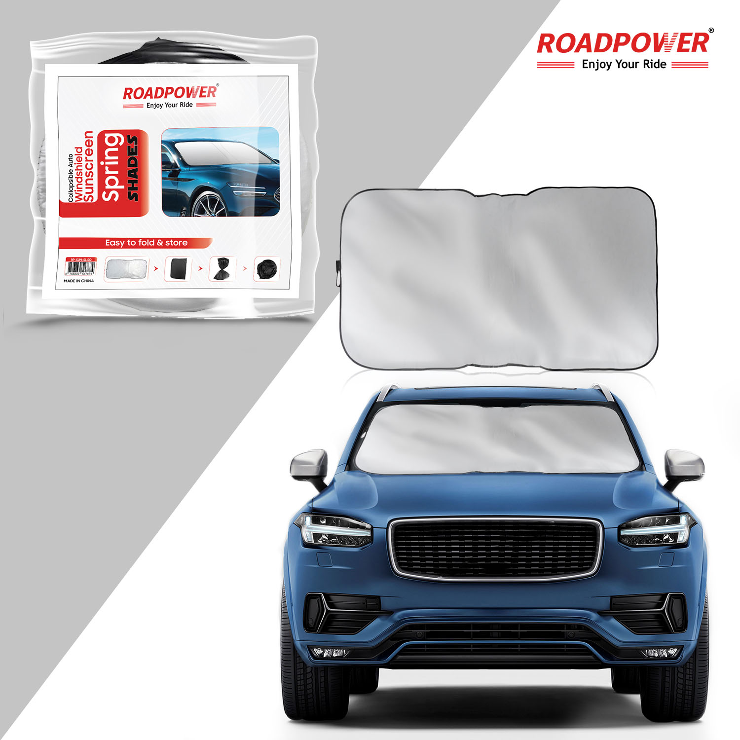 Sun Shade Black Silver – Heat-Reflective Car for Dubai’s Sun