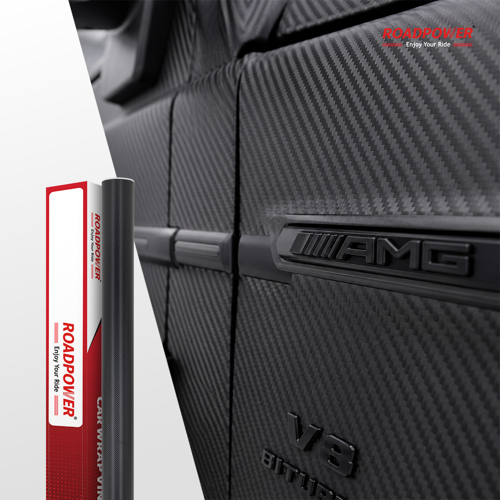 Roadpower Carbon Fiber Sticker Roll, Self-Adhesive Carbon Fiber Sticker ...