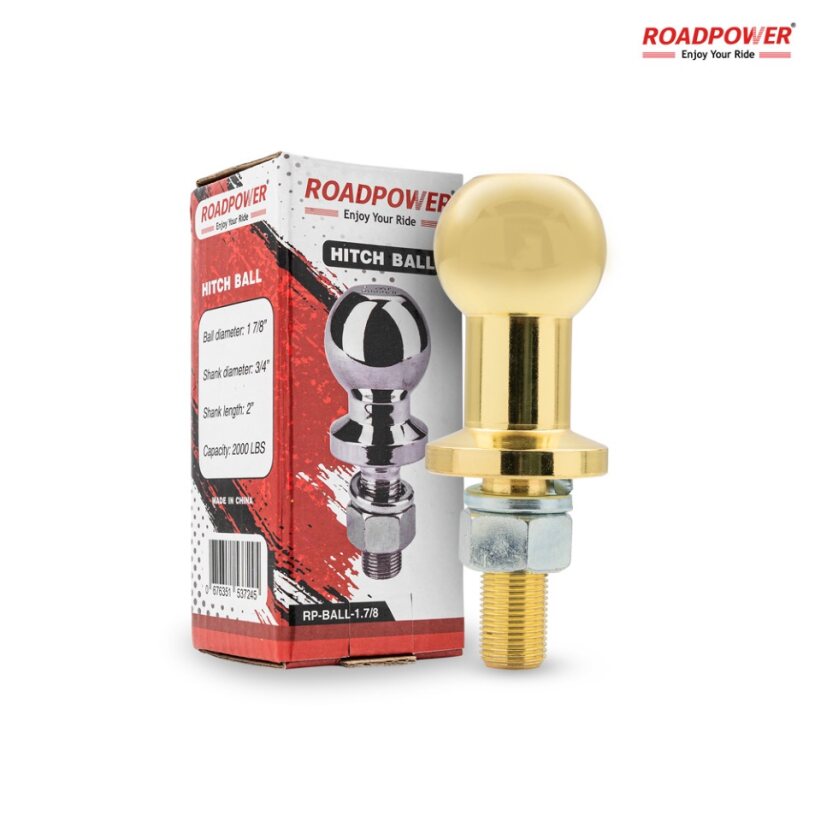 thumbnail (10) ROADPOWER (RP-BALL) Gold Trailer Hitch Ball, Easy to Use, Perfect for Boat Towing - Image 1